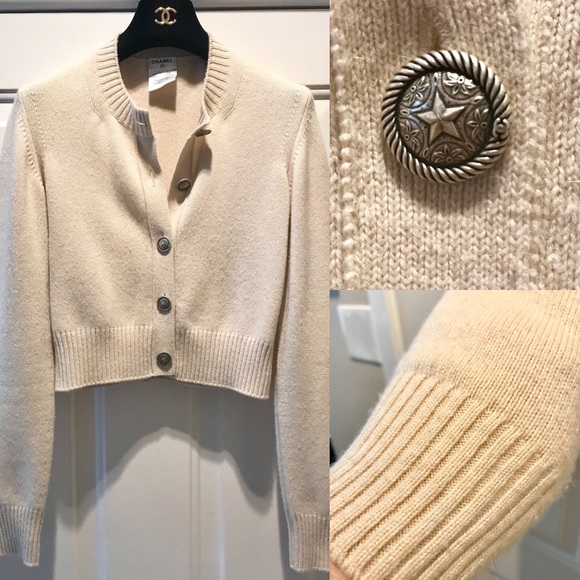 Chanel Cropped Cashmere Cardigan 4 With 